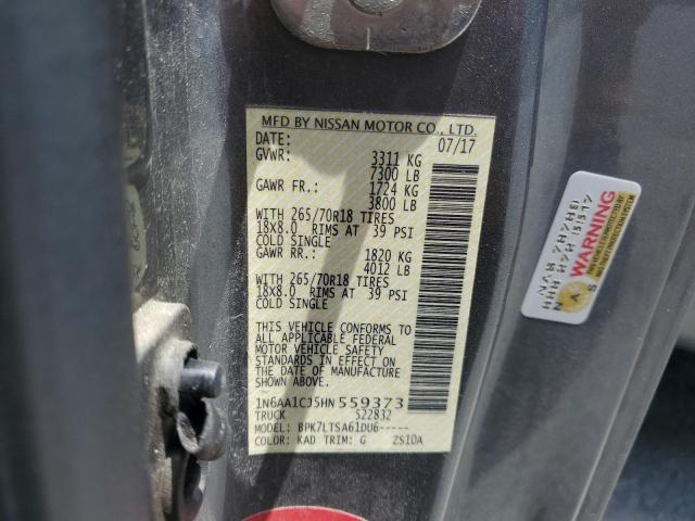 2017 NISSAN TITAN S 1N6AA1CJ5HN559373