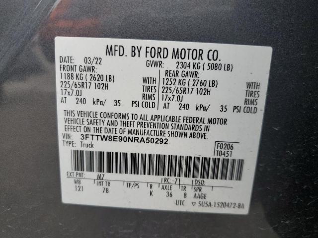 2022 FORD MAVERICK X - 3FTTW8E90NRA50292