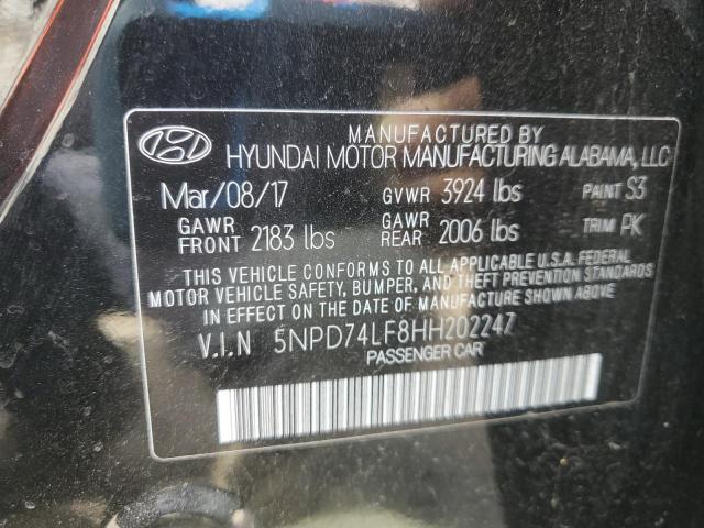 2017 HYUNDAI ELANTRA SE - 5NPD74LF8HH202247