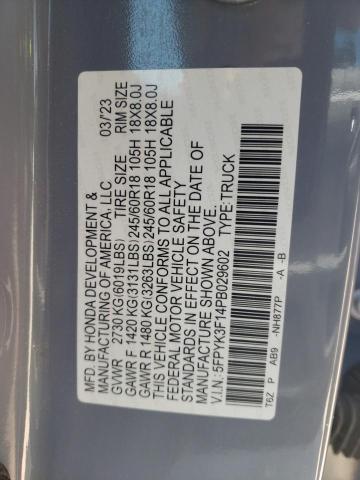 2023 HONDA RIDGELINE - 5FPYK3F14PB029602