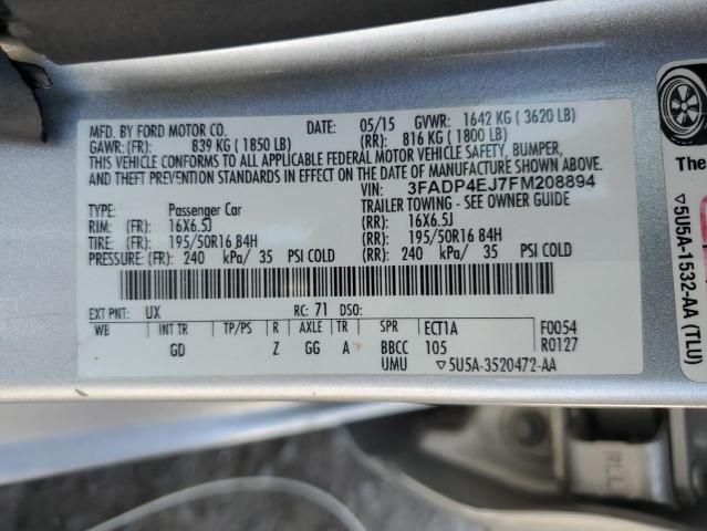 2015 FORD FIESTA SE - 3FADP4EJ7FM208894