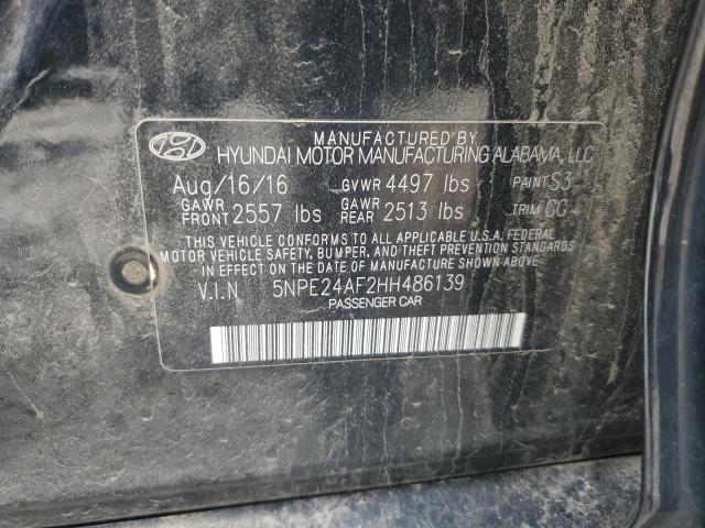 2017 HYUNDAI SONATA SE 5NPE24AF2HH486139