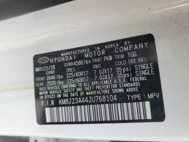 2018 HYUNDAI TUCSON SE KM8J23A44JU768104