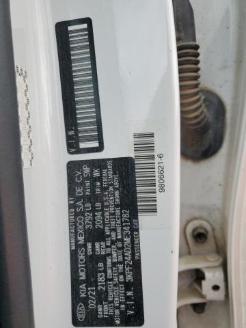 2021 KIA FORTE FE 3KPF24AD2ME341782