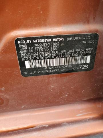 2020 MITSUBISHI MIRAGE ES - ML32A3HJ3LH004976