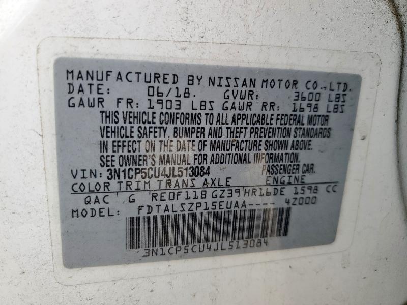 2018 NISSAN KICKS S - 3N1CP5CU4JL513084