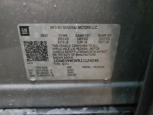 2018 CHEVROLET TRAVERSE L - 1GNEVHKW9JJ124245