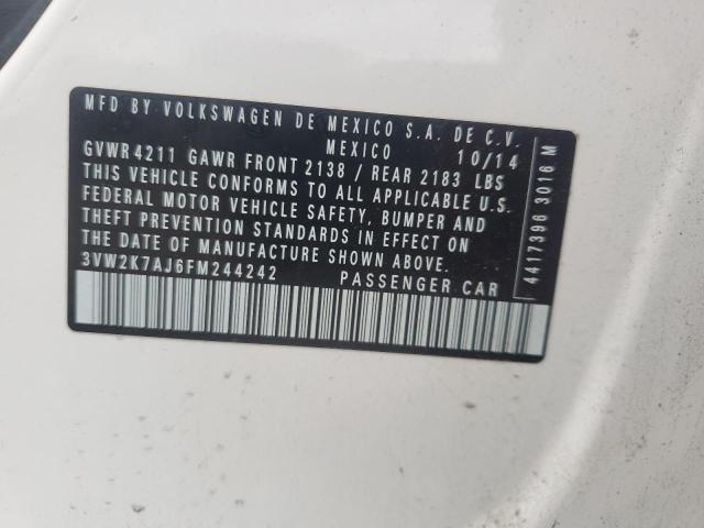 2015 VOLKSWAGEN JETTA BASE 3VW2K7AJ6FM244242