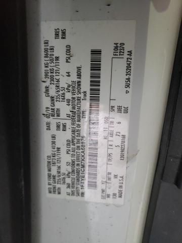 2019 FORD TRANSIT T- 1FTYE1CM7KKA68876