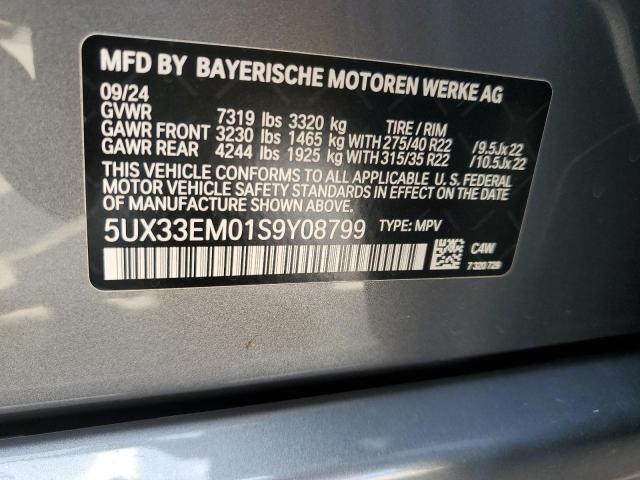 2025 BMW X7 M60I - 5UX33EM01S9Y08799