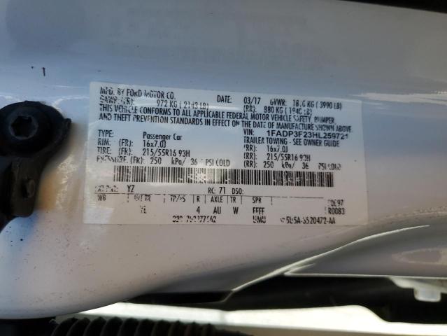 2017 FORD FOCUS SE - 1FADP3F23HL259721