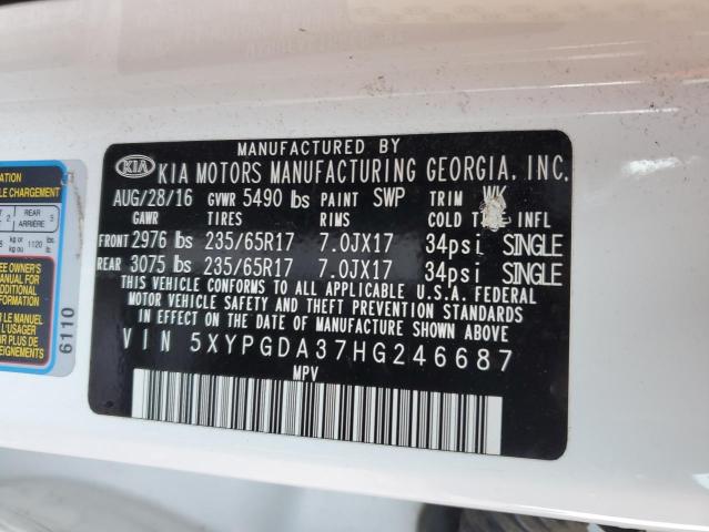 2017 KIA SORENTO LX - 5XYPGDA37HG246687