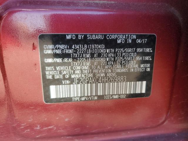 2017 SUBARU CROSSTREK - JF2GPAKC4HH269883