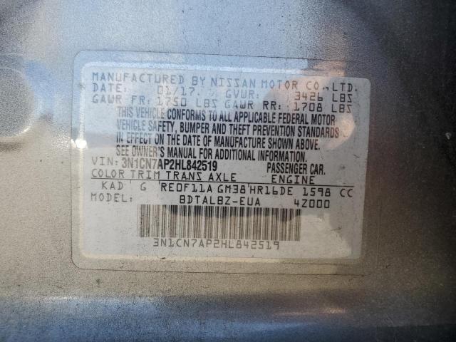 2017 NISSAN VERSA S - 3N1CN7AP2HL842519