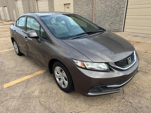 HONDA CIVIC LX 2013 gray sedan 4d gas 2HGFB2F56DH580635 photo #1