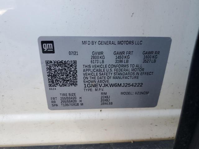2021 CHEVROLET TRAVERSE R 1GNEVJKW6MJ254222