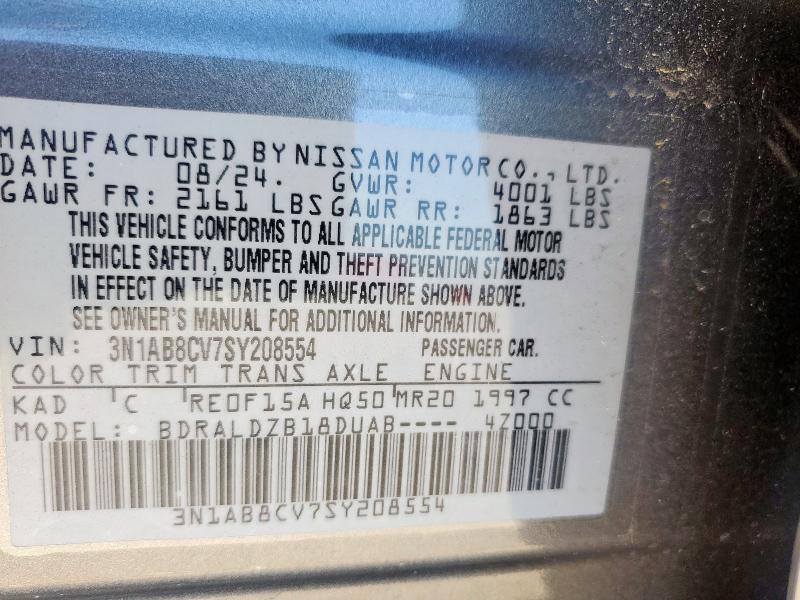2025 NISSAN SENTRA SV 3N1AB8CV7SY208554