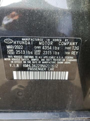 2022 HYUNDAI SONATA LIM KMHL34J29NA211612