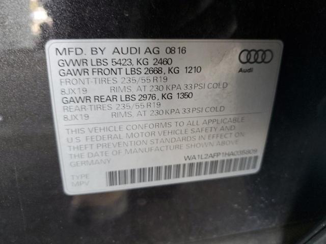 2017 AUDI Q5 PREMIUM - WA1L2AFP1HA035809