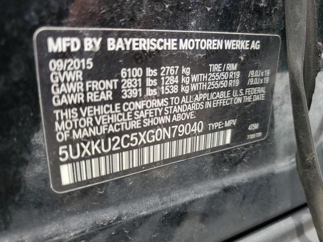 2016 BMW X6 XDRIVE3 - 5UXKU2C5XG0N79040