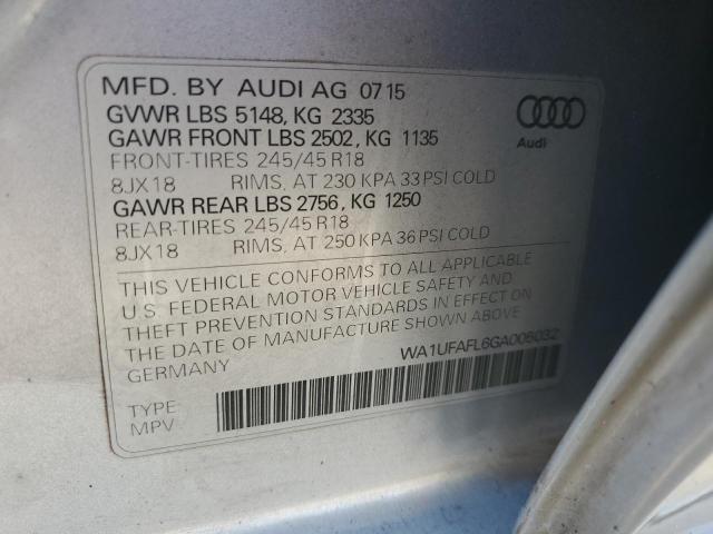 2016 AUDI A4 ALLROAD WA1UFAFL6GA005032