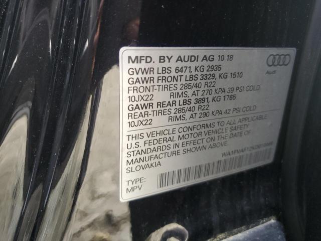 2019 AUDI Q8 PRESTIG WA1FVAF12KD010469