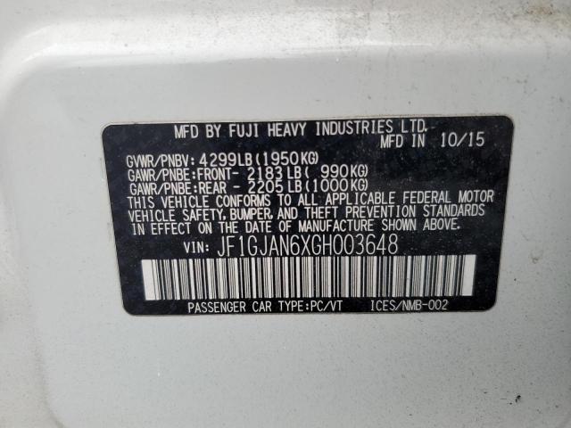 2016 SUBARU IMPREZA LI JF1GJAN6XGH003648
