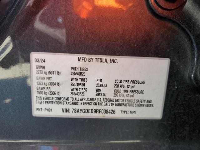 2024 TESLA MODEL Y - 7SAYGDED9RF038426