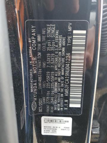 2022 HYUNDAI TUCSON SEL KM8JFCA19NU041234