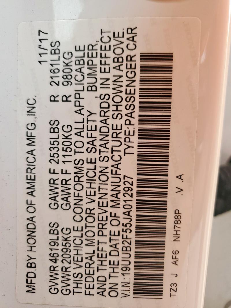 2018 ACURA TLX TECH 19UUB2F55JA012927