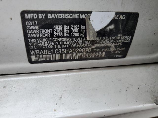 2017 BMW 330E WBA8E1C35HA029870