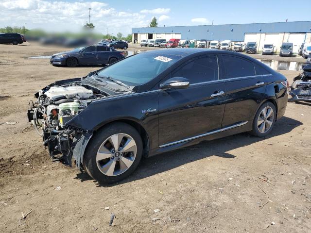 HYUNDAI SONATA HYB 2011 black  hybrid engine KMHEC4A43BA018488 photo #1