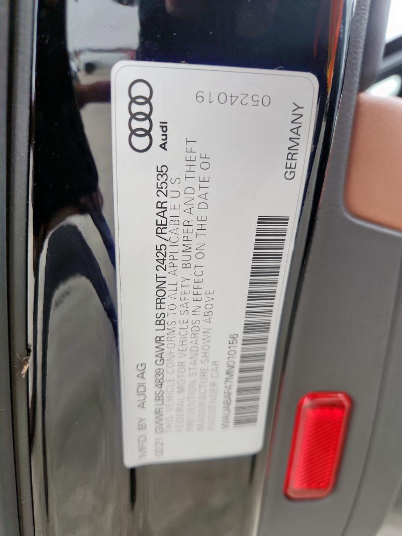 2021 AUDI A4 PREMIUM WAUABAF47MN010156