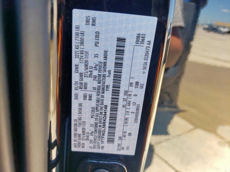 2024 FORD F150 STX - 1FTFW2L58RKD94148