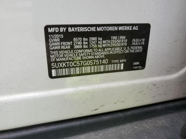 2016 BMW X5 XDR40E 5UXKT0C57G0S75140