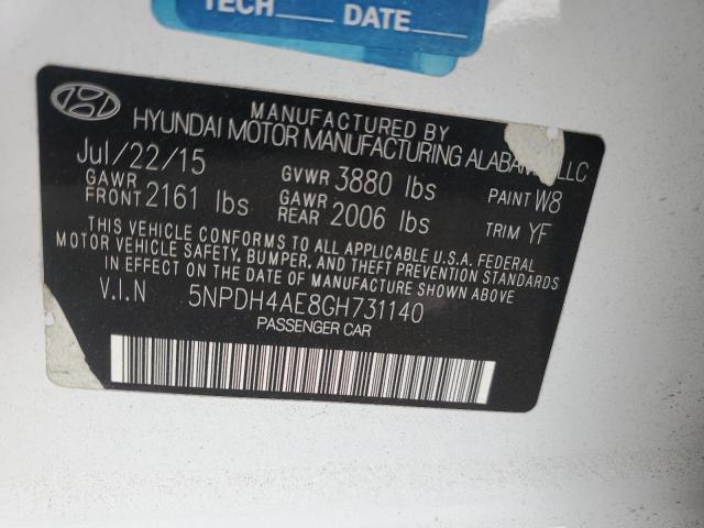 2016 HYUNDAI ELANTRA SE - 5NPDH4AE8GH731140