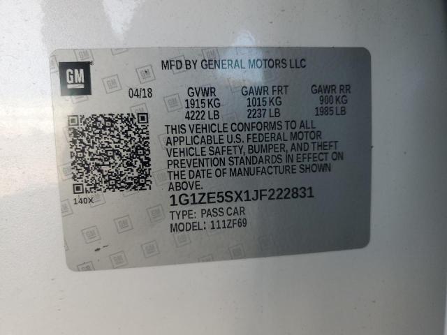 2018 CHEVROLET MALIBU PRE 1G1ZE5SX1JF222831