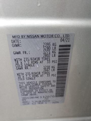2021 NISSAN MURANO SV 5N1AZ2BS4MC132070
