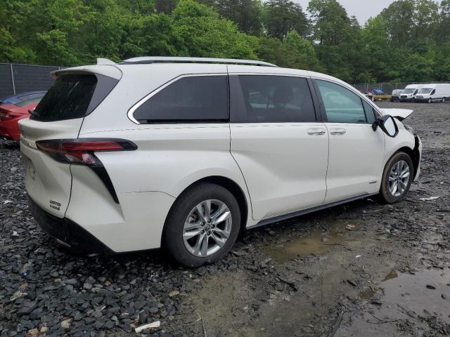 Vin: 5tdzrkec6ms034734, lot: 58176655, toyota sienna limited 20213