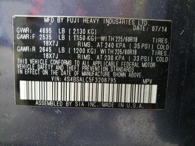 2015 SUBARU OUTBACK 2. - 4S4BSALC5F3208795