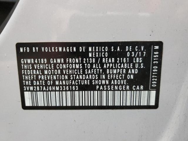 2017 VOLKSWAGEN JETTA S - 3VW2B7AJ6HM336163