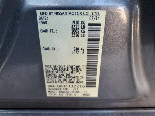 2015 NISSAN ALTIMA 2.5 - 1N4AL3AP7FC137216