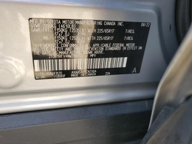2022 TOYOTA RAV4 LE 2T3F1RFV4NW298795
