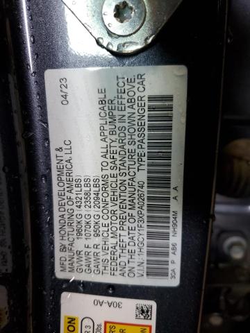 2023 HONDA ACCORD EX 1HGCY1F3XPA026740