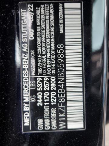 2022 MERCEDES-BENZ E 350 4MAT W1KZF8EB4NB059858