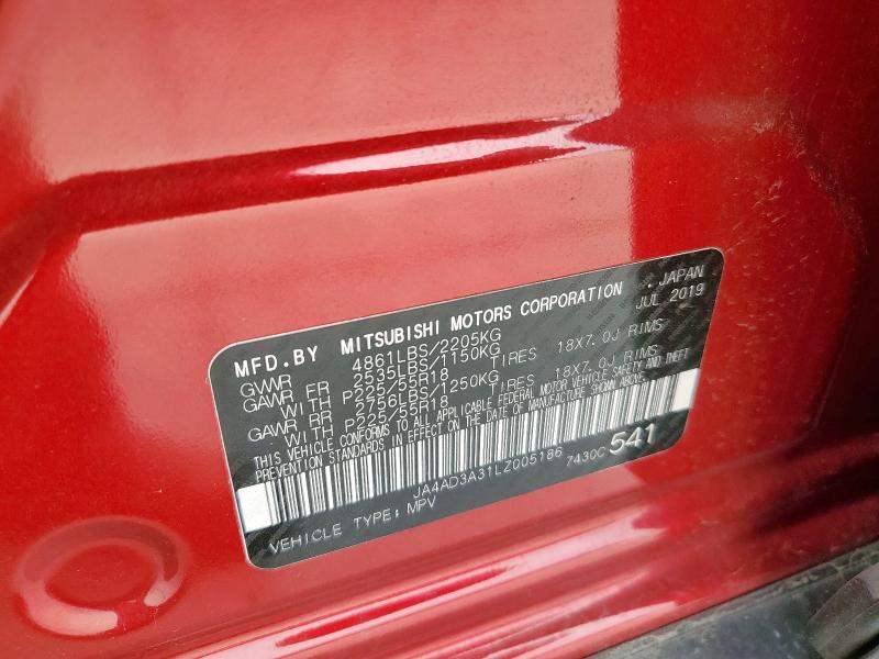 2020 MITSUBISHI OUTLANDER - JA4AD3A31LZ005186