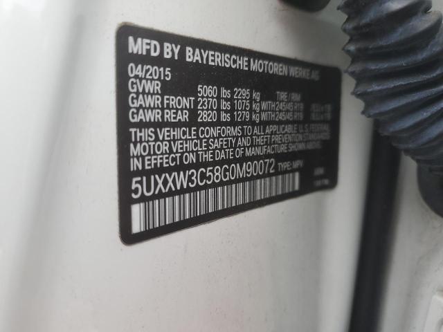 2016 BMW X4 XDRIVE2 5UXXW3C58G0M90072
