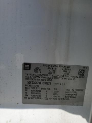 2015 GMC YUKON DENA 1GKS2CKJXFR594924
