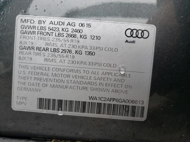 2016 AUDI Q5 PREMIUM - WA1C2AFP6GA006613