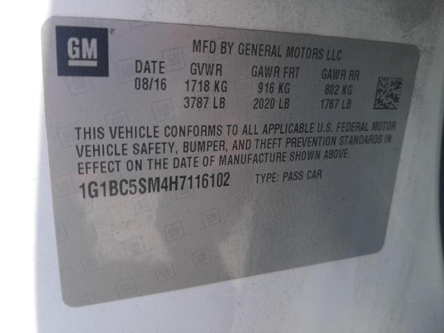 2017 CHEVROLET CRUZE LS - 1G1BC5SM4H7116102